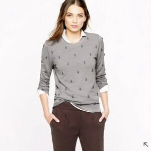 J.CREW Painted Jewel Gray Sweatshirt, S